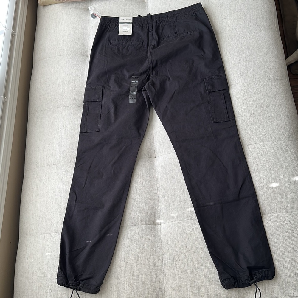 Sun + Stone Men’s Straight Leg Pants - Jogger - Dark Lead 30” x 30” - Picture 11 of 16